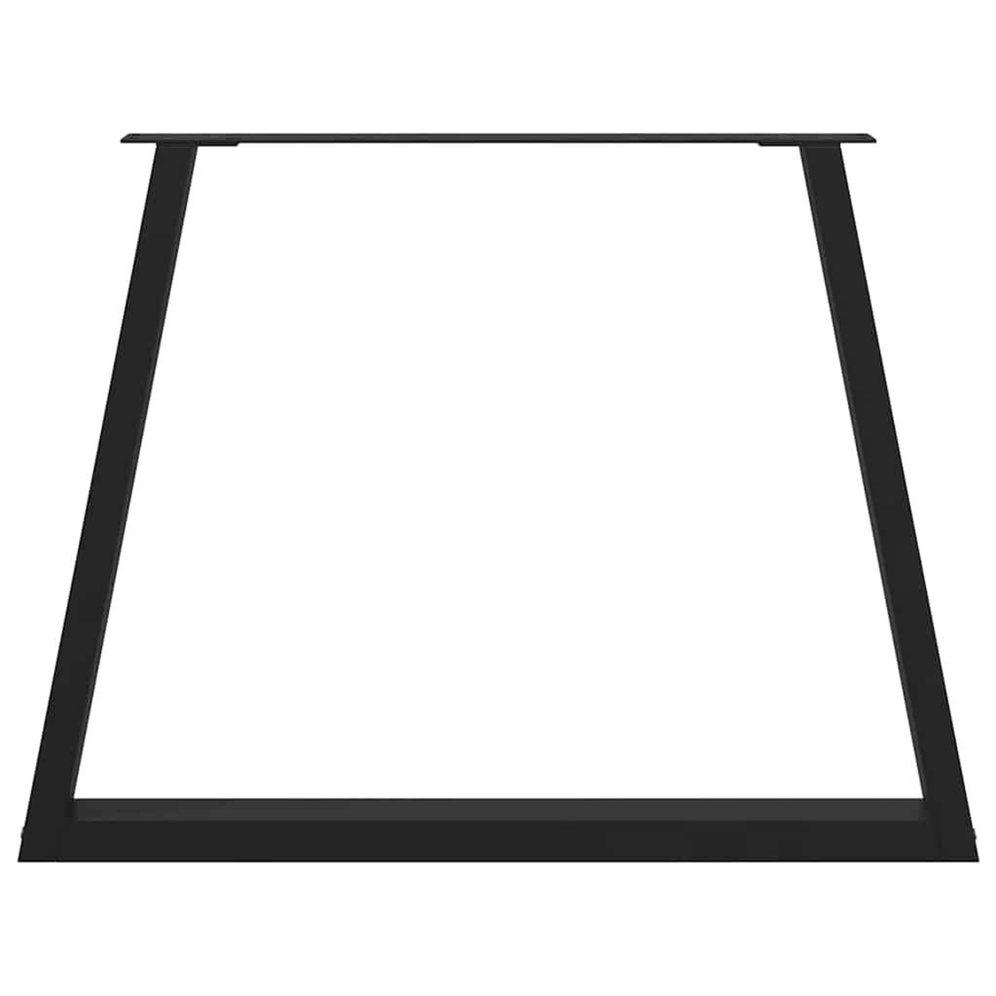 Voir la diapositive 5 : VIDAXL Pieds de table a manger forme de V 2 pcs noir 100x(72-73,3) cm