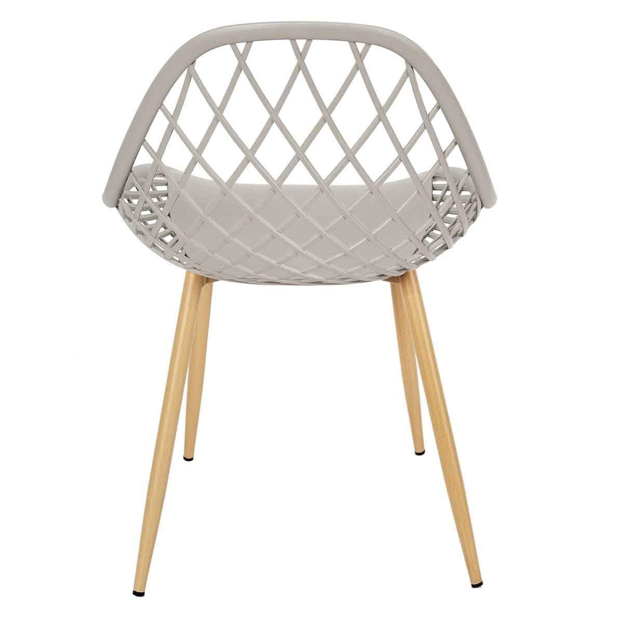 Voir la diapositive 5 : The Home Deco Factory Lot de 4 chaises design  malaga  80cm taupe