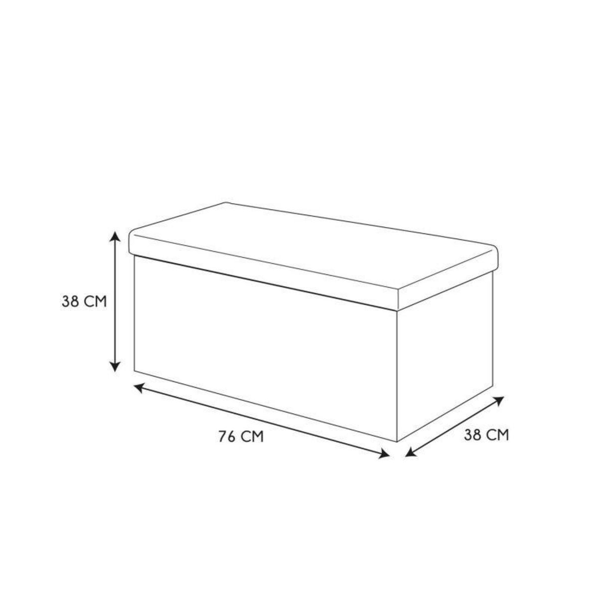 Paris Prix Banc Coffre Pliable  Tressé  76cm Blanc