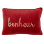 Voir la diapositive 1 : Paris Prix Coussin Déco Bonheur  Ellis  30x45cm Rouge