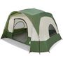 Voir la diapositive 2 : VIDAXL Tente de cabine familiale 6 personnes vert impermeable