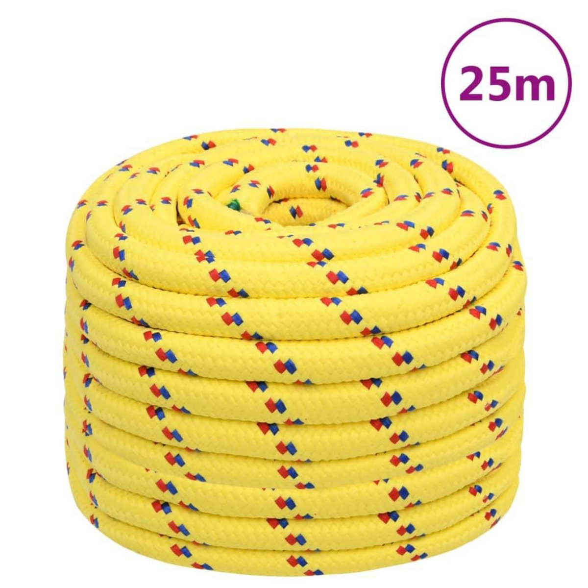 VIDAXL Corde de bateau Jaune 20 mm 25 m Polypropylene