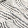 VIDAXL Couverture coton a rayures 160x210 cm Gris et Blanc