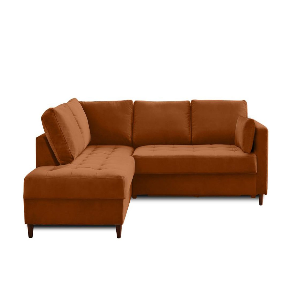 LISA DESIGN Anna - canapé d'angle gauche - 5 places - convertible - en velours