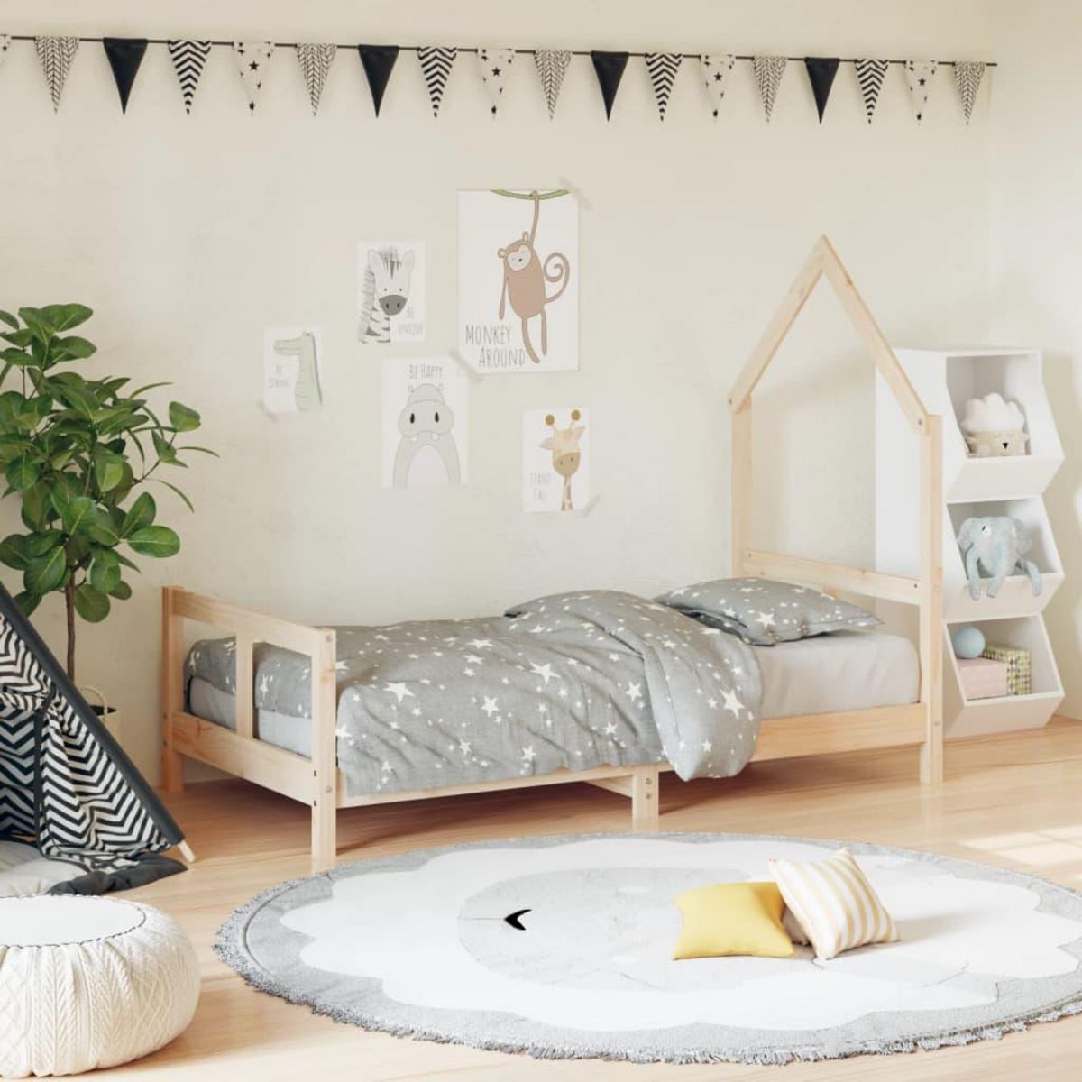 VIDAXL Cadre de lit pour enfant 80x160 cm bois de pin massif