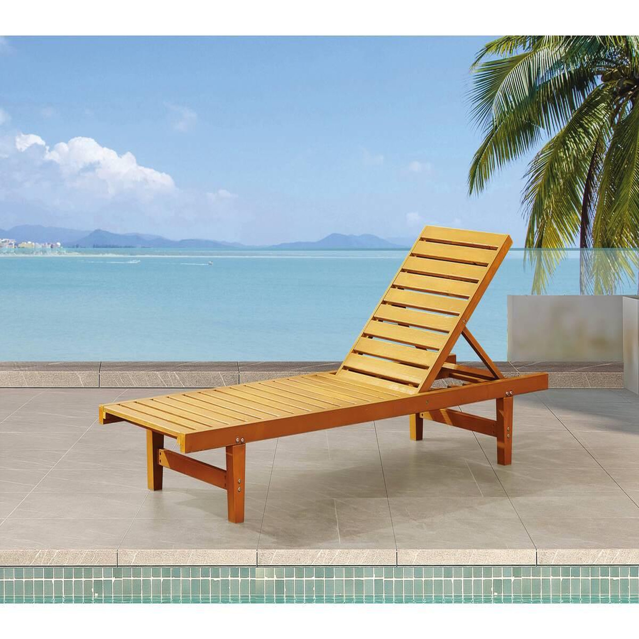 Voir la diapositive 2 : Habitat et Jardin Bain de Soleil en bois  Rawai  -  Marron clair