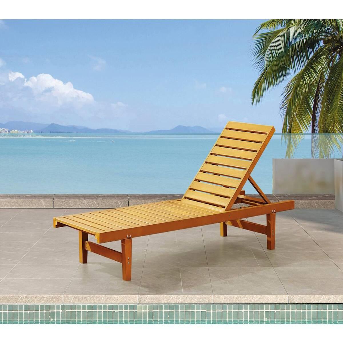 Habitat et Jardin Bain de Soleil en bois  Rawai  -  Marron clair