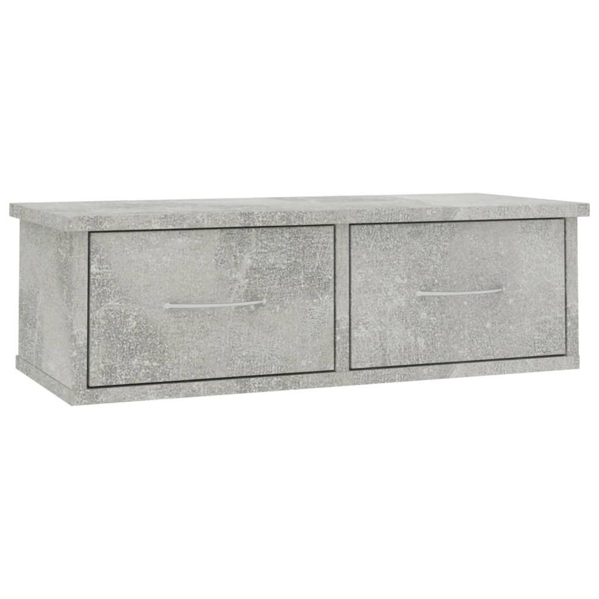 VIDAXL Etagere murale avec tiroirs Gris beton Bois d'ingenierie