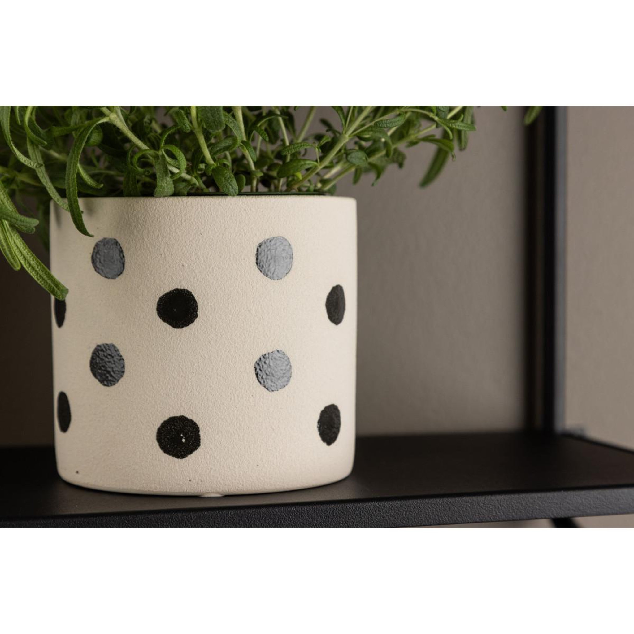 Voir la diapositive 3 : Paris Prix Pot déco en céramique  sane  11cm blanc & noir