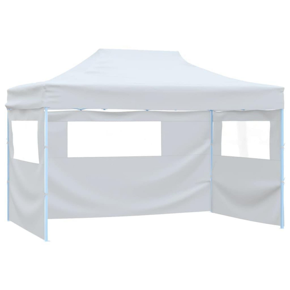 VIDAXL Tente de reception pliable avec 3 parois 3x4 m Acier Blanc