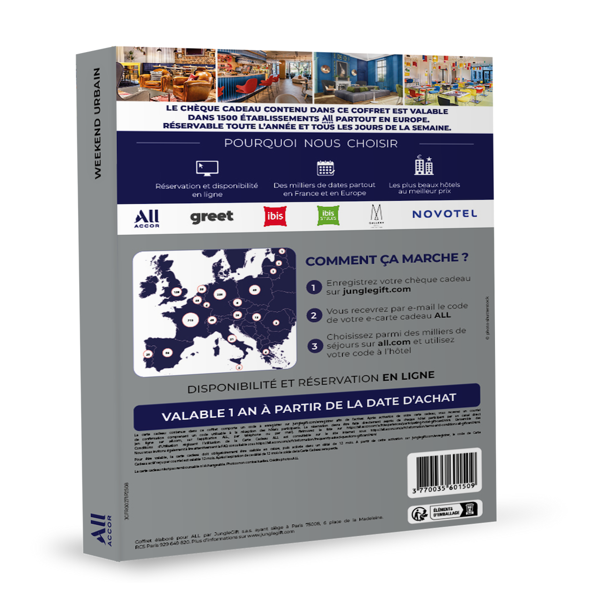 ALL ACCOR Coffret cadeau All-accor - Weekend découverte en Europe