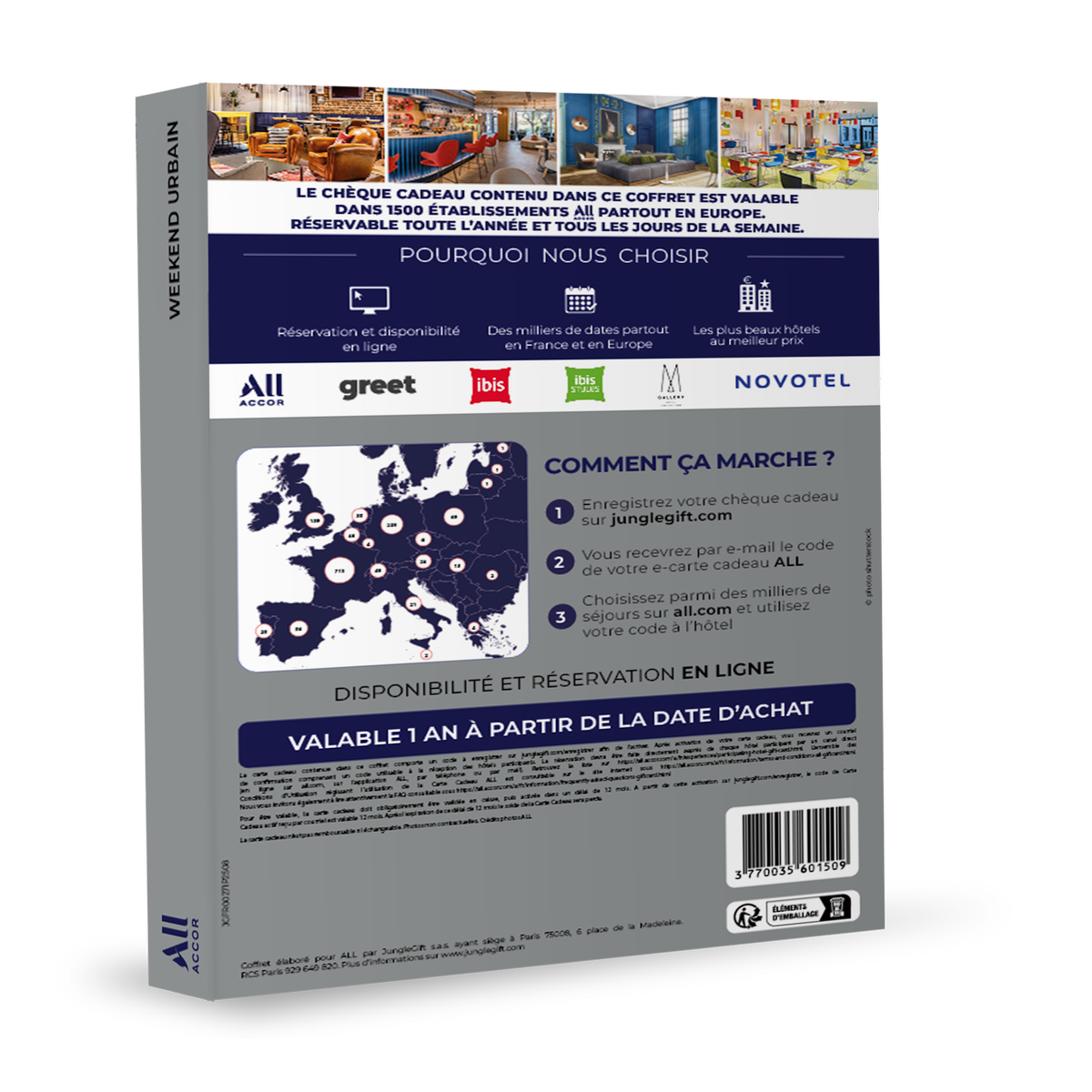 ALL ACCOR Coffret cadeau All-accor - Weekend découverte en Europe