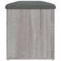 Voir la diapositive 6 : VIDAXL Banc de rangement sonoma gris 102x42x45 cm bois d ingénierie