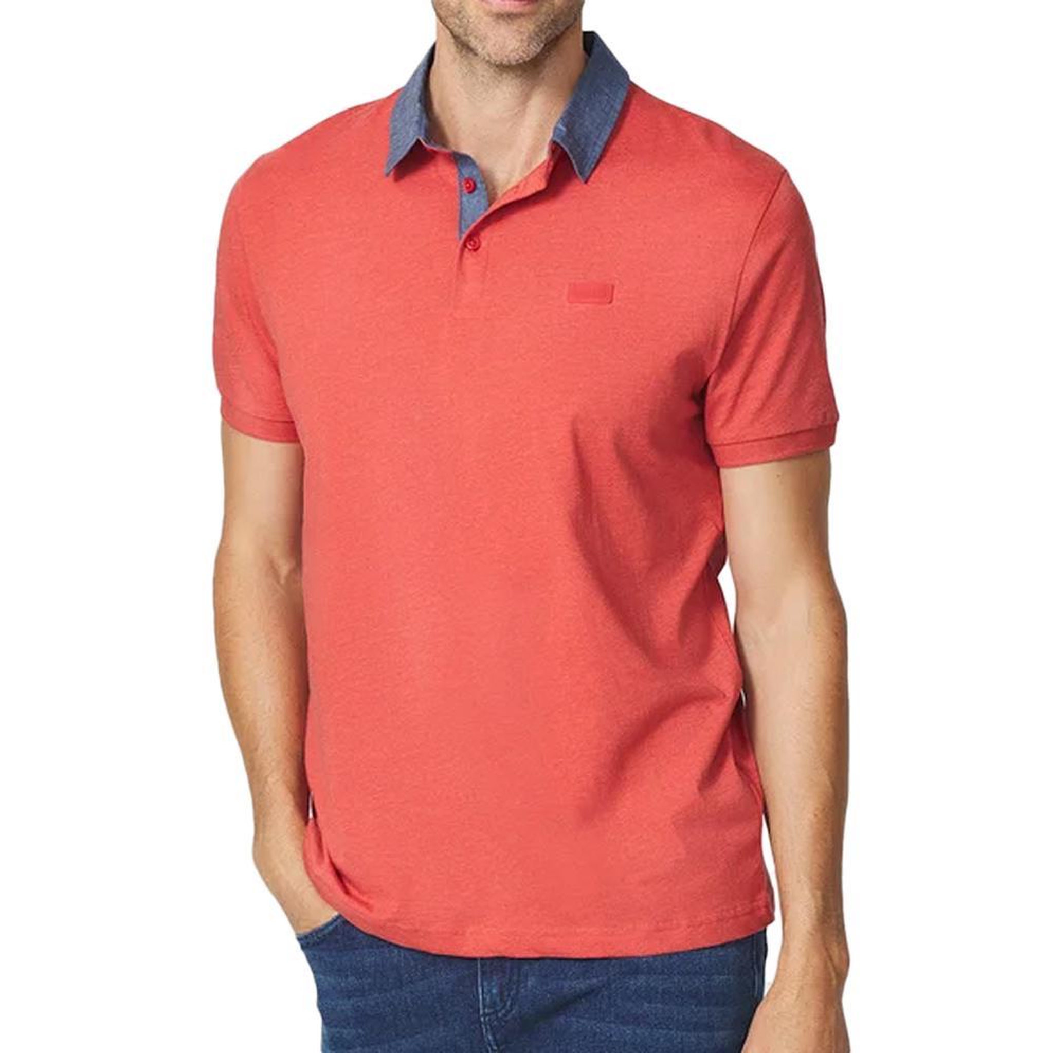 TBS Polo Rouge Homme TBS ARSON. Coloris disponibles : Rouge