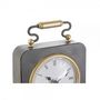 Voir la diapositive 2 : AAAAA Horloge de table DKD Home Decor Noir Argenté PVC Métal Plastique 14,5 x 5 x 21 cm (2 Unités)