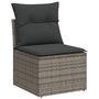 Voir la diapositive 3 : VIDAXL Salon de jardin 4 pcs avec coussins gris resine tressee