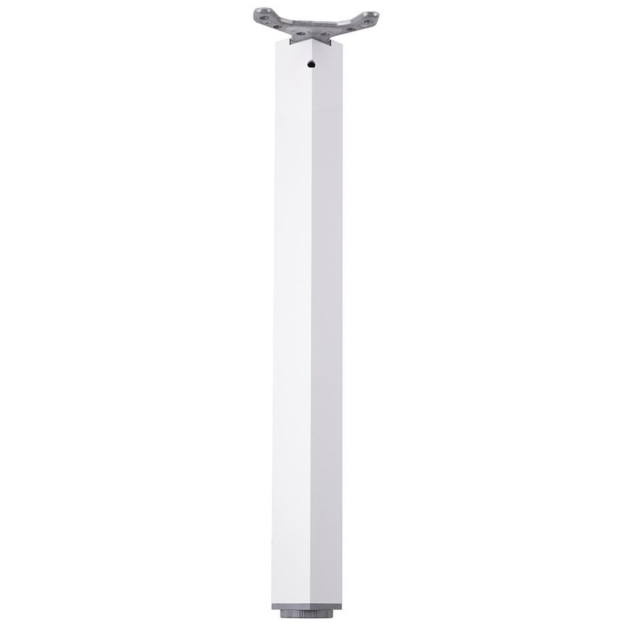 CENTRALE BRICO Pied de table ta001 710/60x60mm blanc brillant - réglable