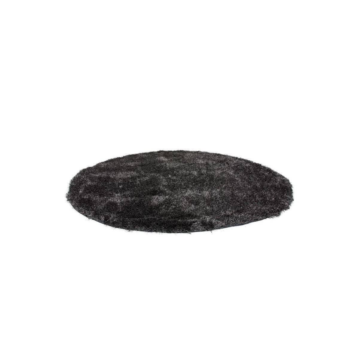 Paris Prix Tapis Shaggy Rond Fait Main  Diamond  Anthracite