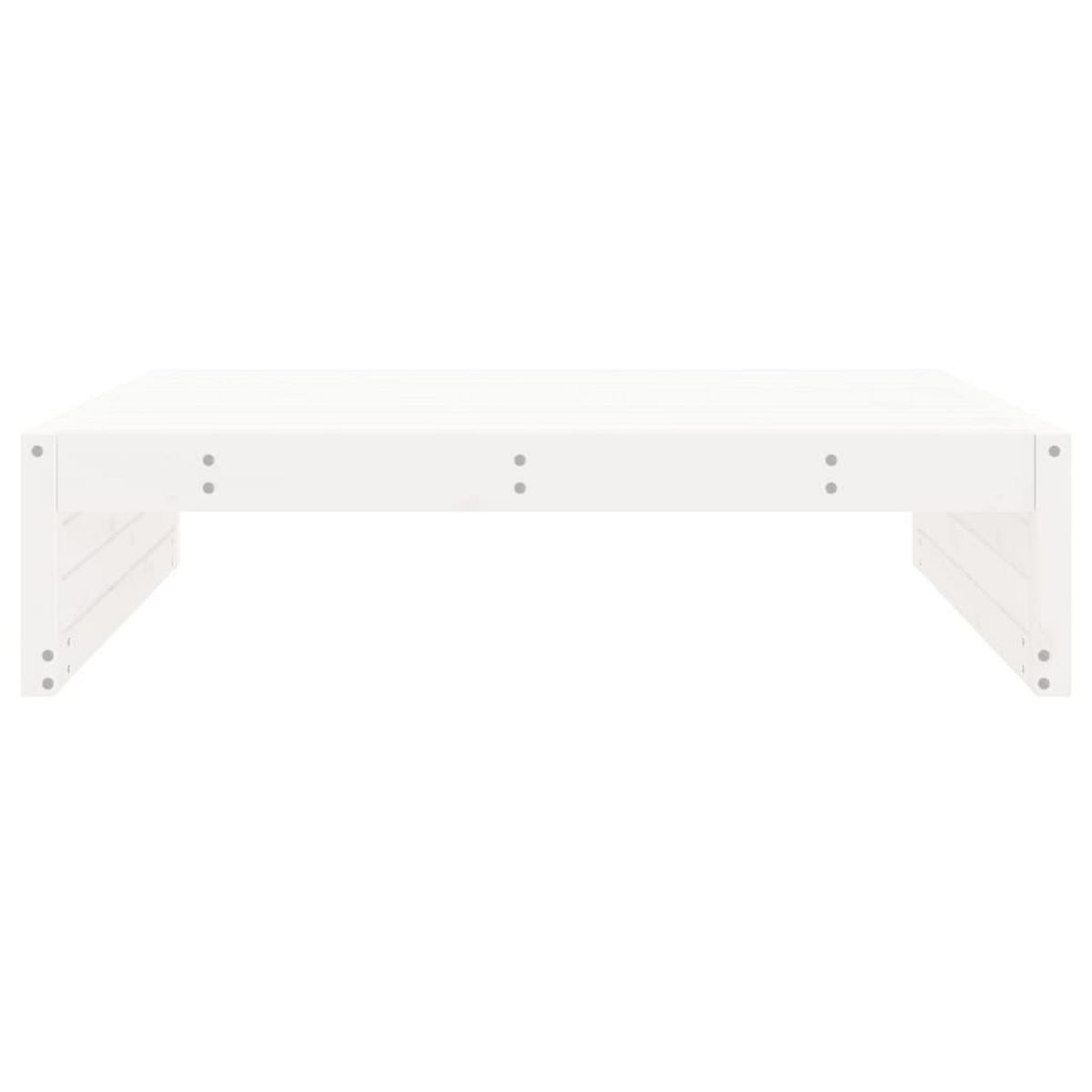 VIDAXL Repose-pied de jardin 120x80 cm blanc bois de pin massif