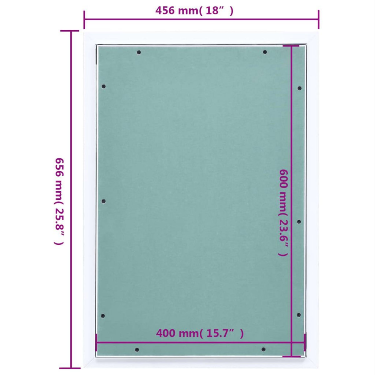 VIDAXL Panneau d'acces Cadre en aluminium plaque de platre 400x600 mm