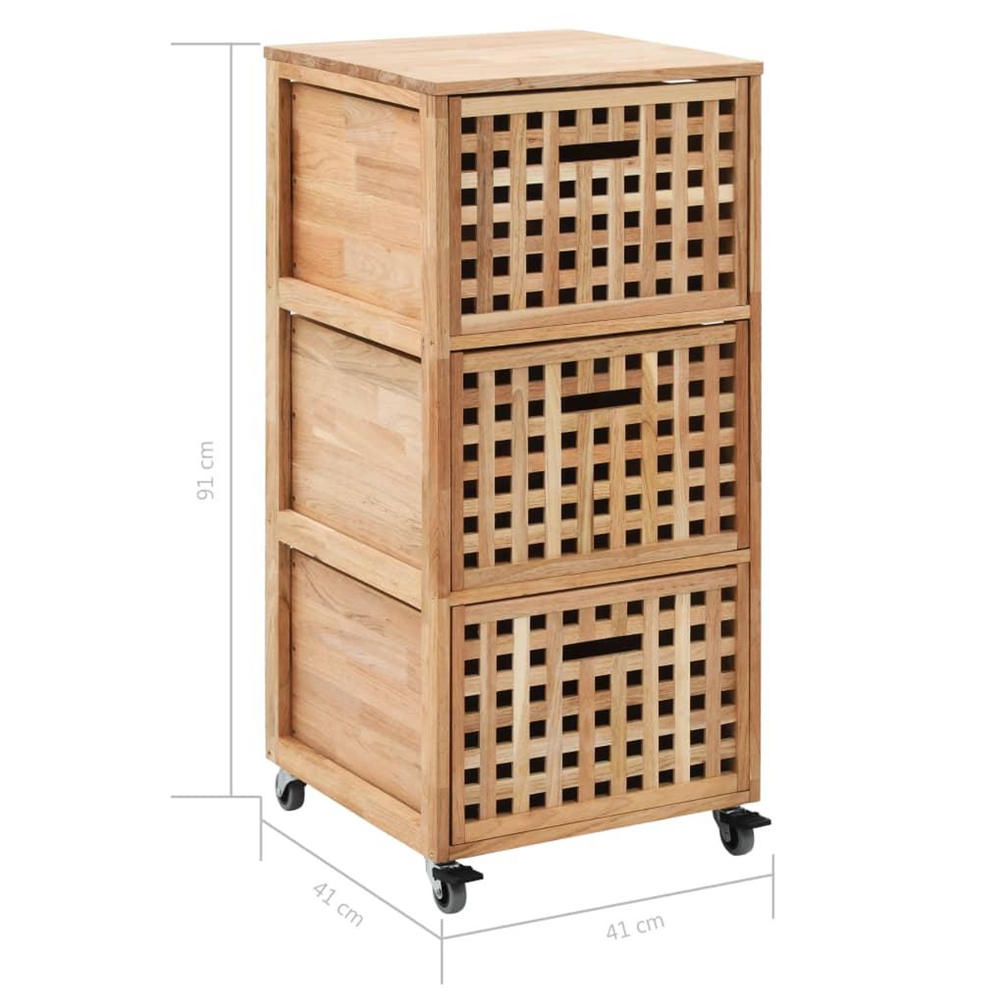 Voir la diapositive 6 : VIDAXL Armoire de salle de bains 41x41x91 cm bois de noyer massif