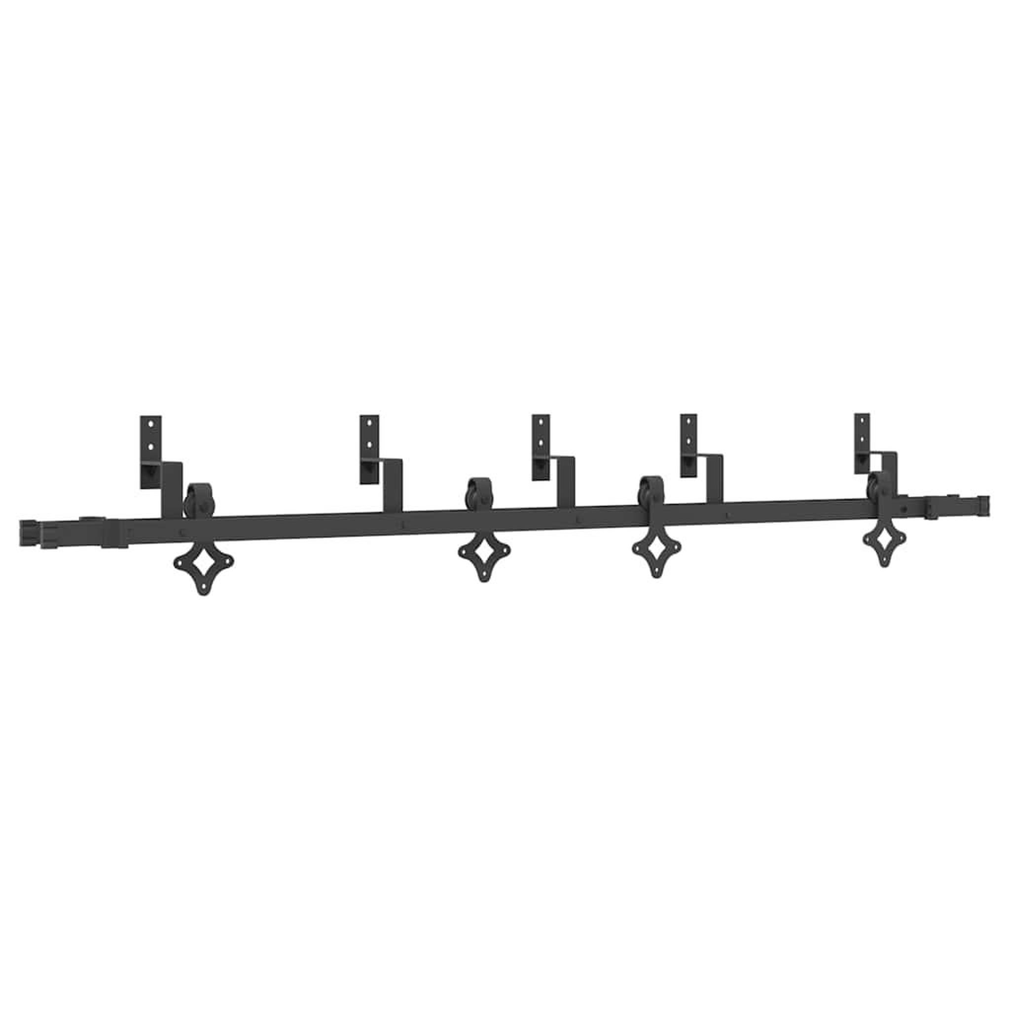 Voir la diapositive 2 : VIDAXL Kit de quincaillerie de porte coulissante 213,5 cm acier noir
