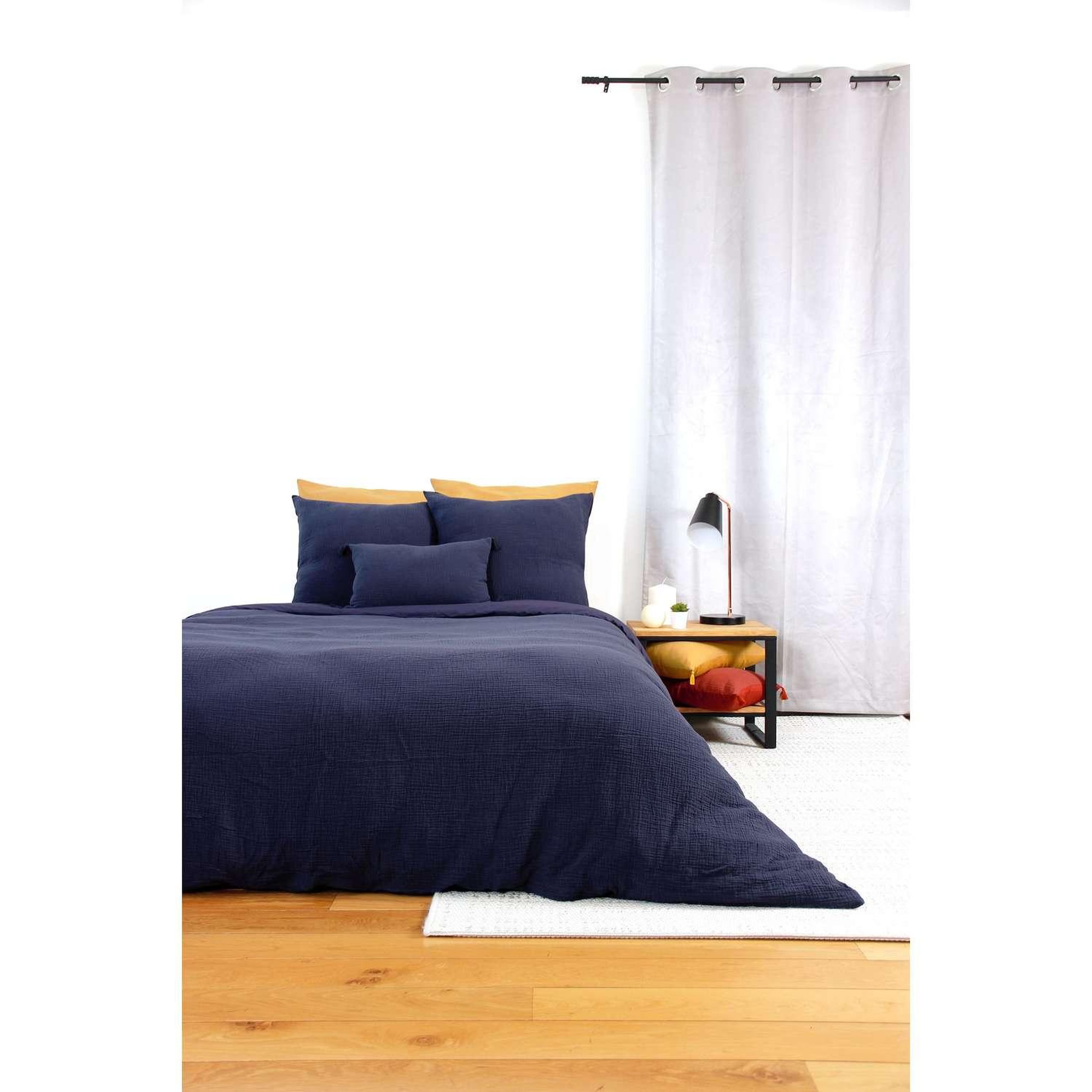 Voir la diapositive 3 : COTE DECO Parure de lit - double gaze de coton