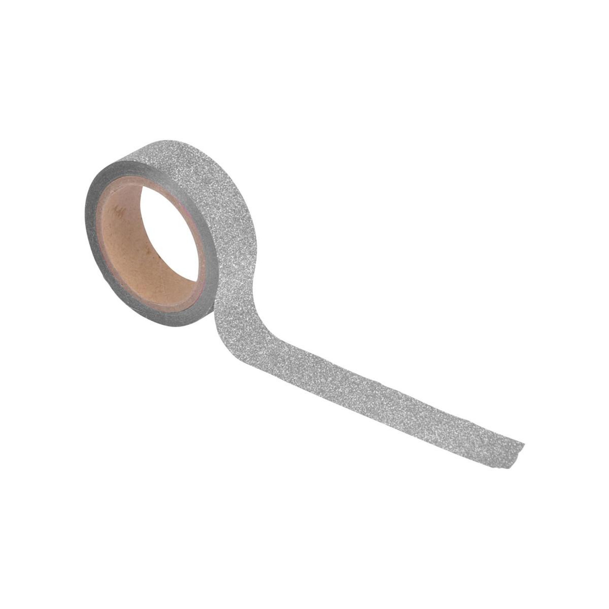 Voir la diapositive 1 : HOMEA Ruban masking tape  créatif  5m argent pailleté