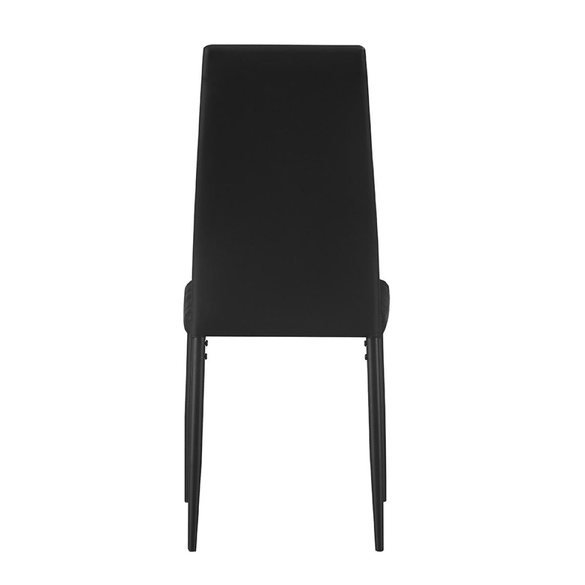 Voir la diapositive 4 : JLC KREATION Chaise moderne noire en pu oskar ( lot  de 4 )
