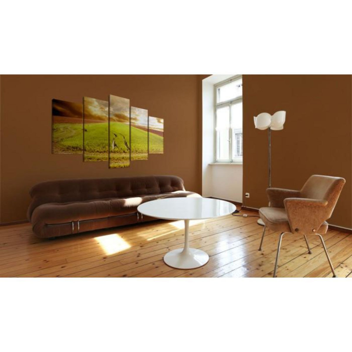 Paris Prix Tableau Imprimé  Traces des Roues dans un Champ