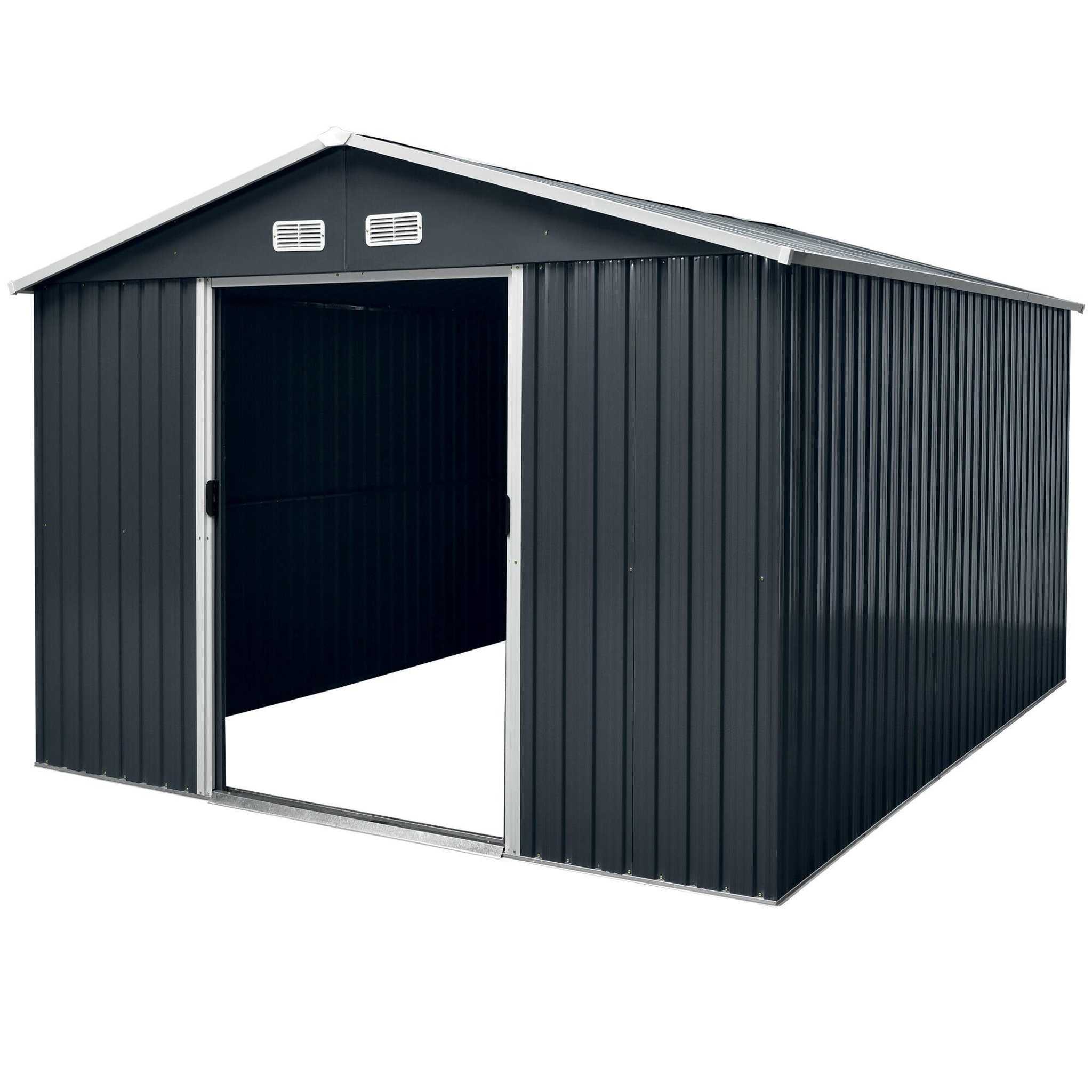 Voir la diapositive 2 :  Abri jardin métal 11,8m2  3,67 x 3,22 x h2,17m