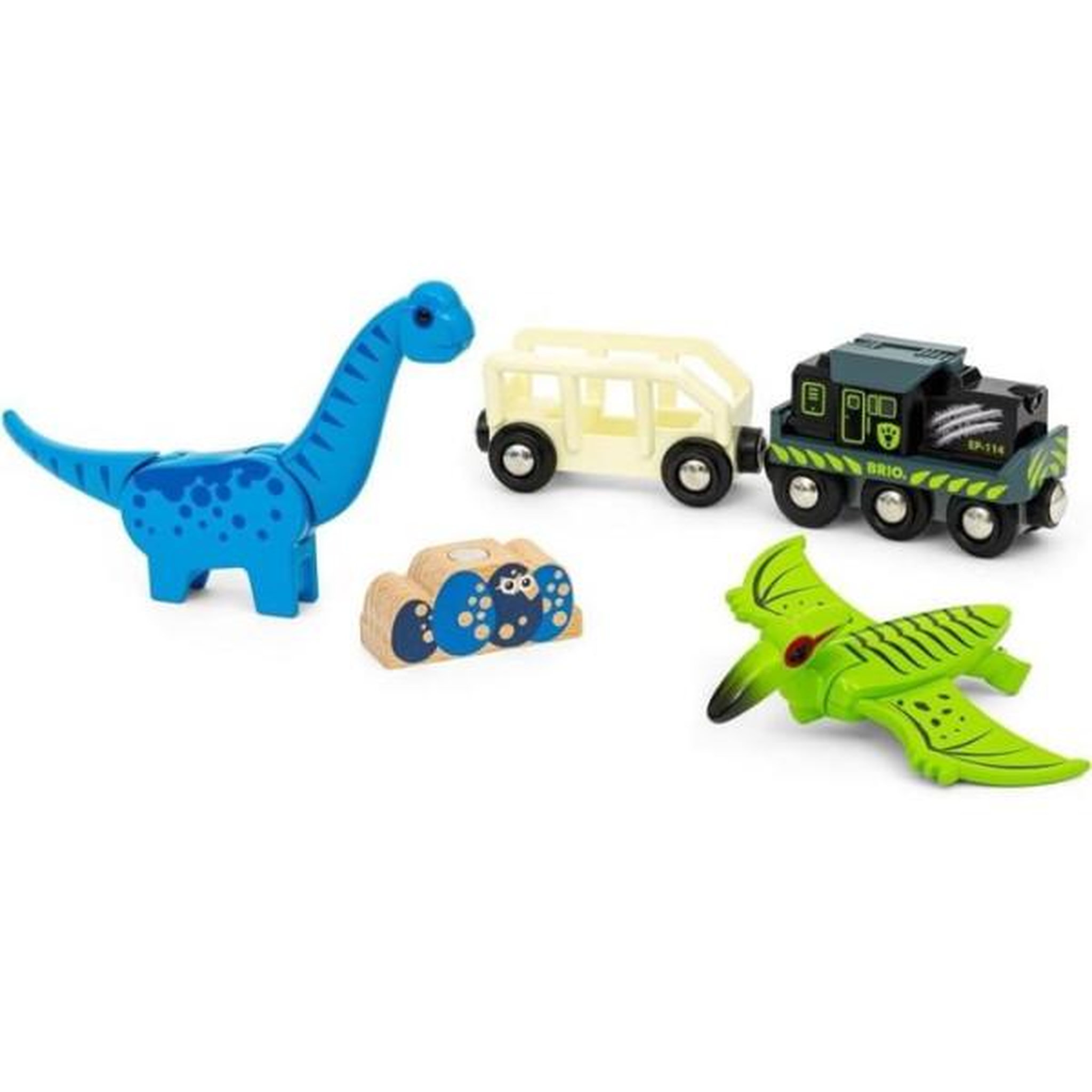 Voir la diapositive 4 : Brio Brio Train a Piles Dinosaure - Train électrique - Dinosaure Inclus - pour circuit de train en bois - Des 3 Ans - Brio World - 3