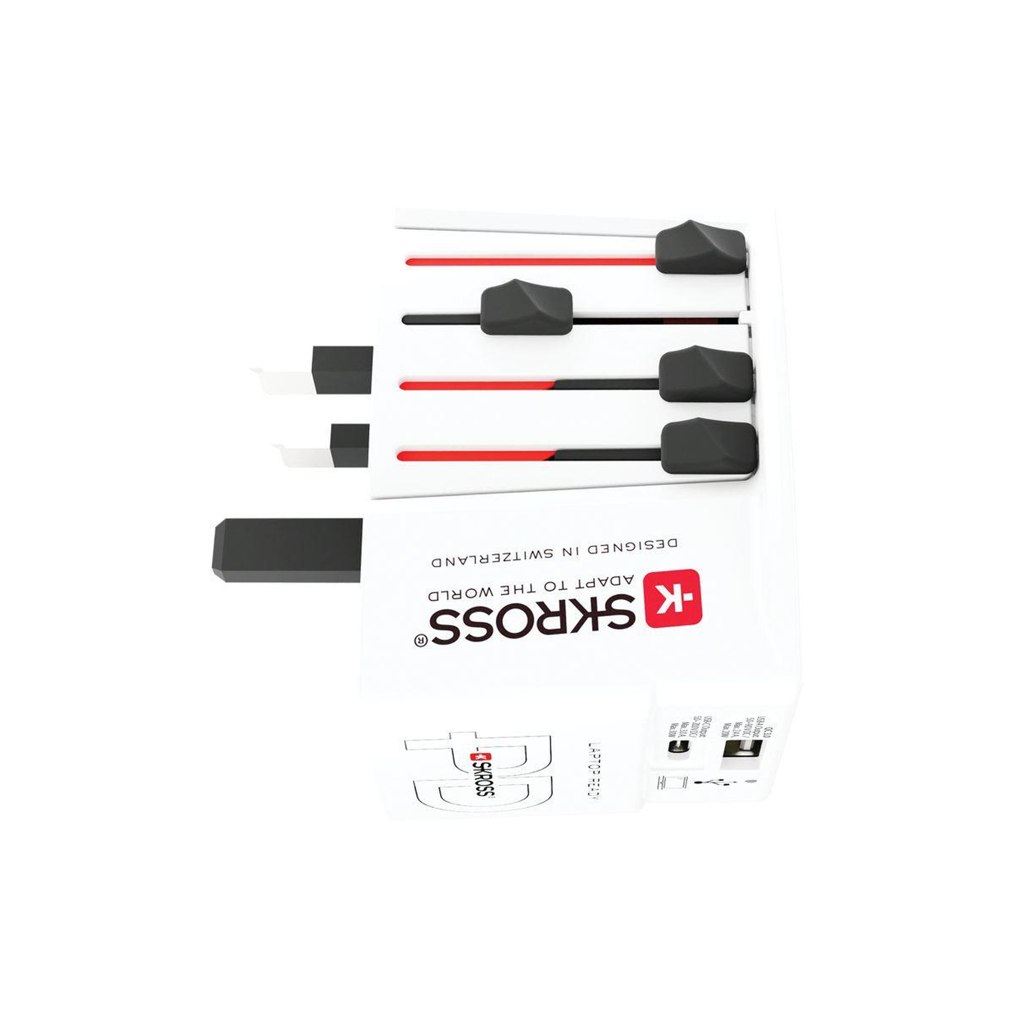 Voir la diapositive 2 : Skross Adaptateur de voyage 150 pays 30w + usb 3 ports