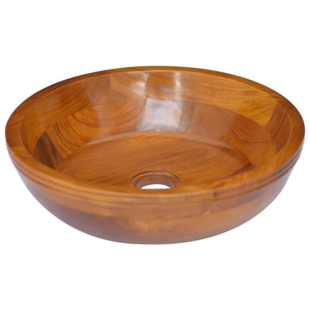 VIDAXL Lavabo Bois de teck massif Φ40x10 cm
