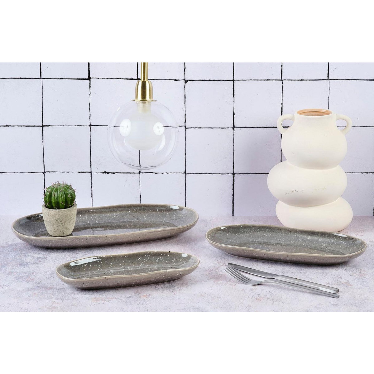 BJORN Plateau de service STELLAR - 3 tailles - Gris béton