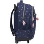 Voir la diapositive 3 : Milky Kiss Sac à dos à roulettes bleu paillettes coeurs