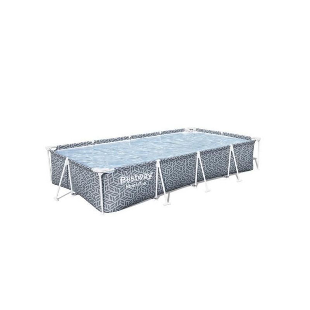 BESTWAY Piscine hors sol tubulaire BESTWAY - Steel Pro™ - 366 x 201 x 66 cm - Rectangulaire - décor graphique