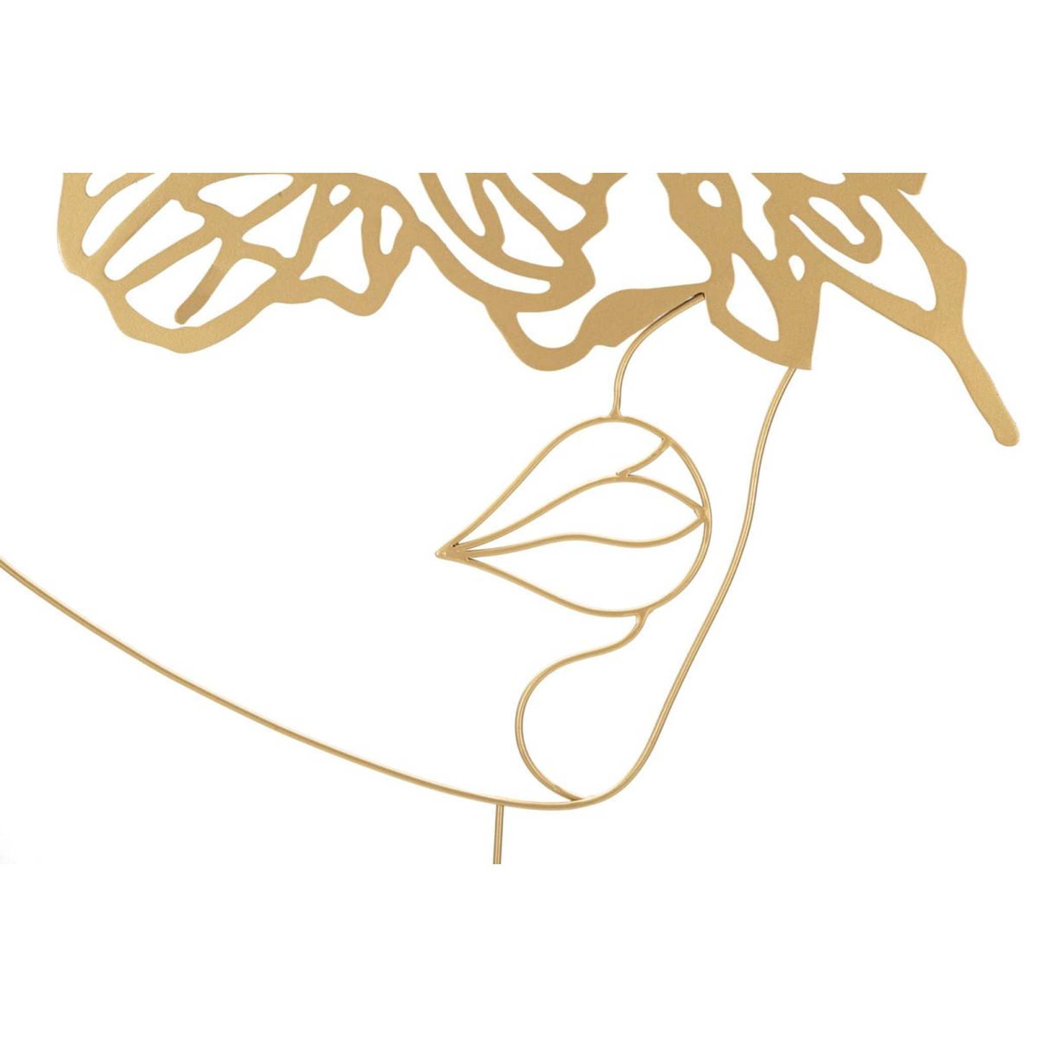 Voir la diapositive 2 : Paris Prix Décoration murale encadrée en métal  visage  80cm or