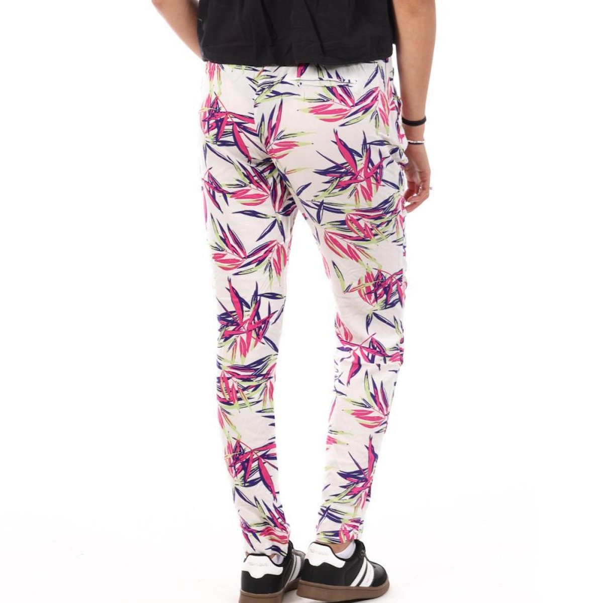 Only Pantalon /Rose/Vert à Motifs Femme Only
