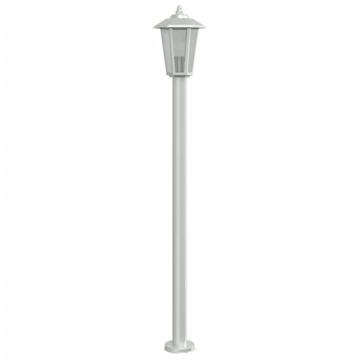 VIDAXL Lampadaire d'exterieur argente 120 cm acier inoxydable