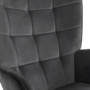 Voir la diapositive 6 : ID MARKET Fauteuil scandinave ANIA en velours gris