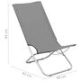 Voir la diapositive 6 : VIDAXL Chaises de plage pliables lot de 2 Gris Tissu