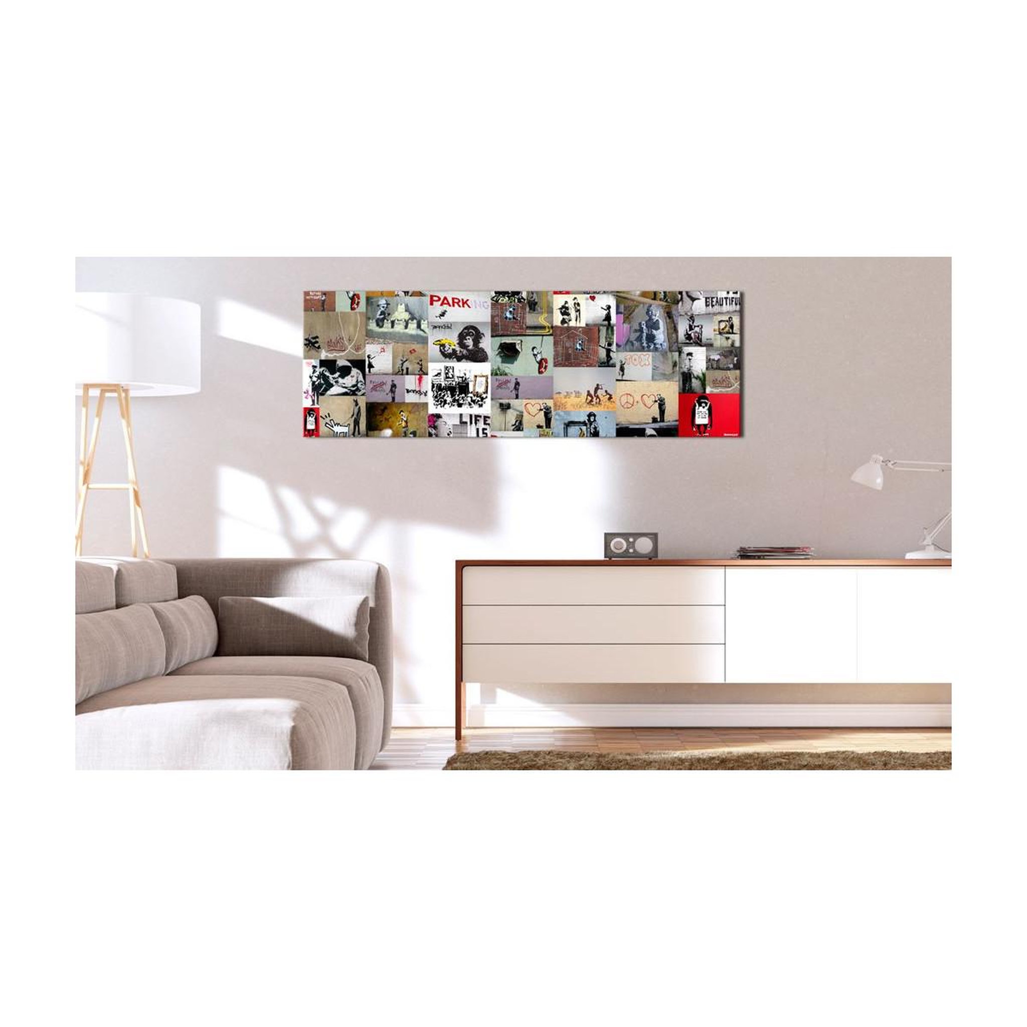 Voir la diapositive 2 : Paris Prix Tableau Imprimé  Art of Collage - Banksy II