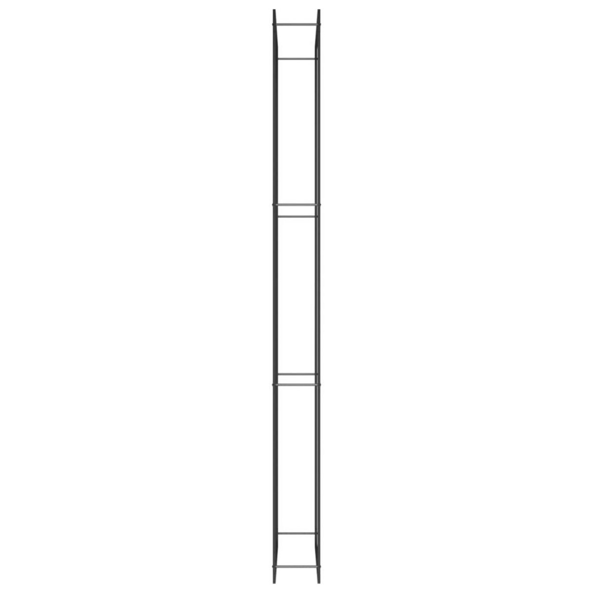 VIDAXL Portant de bois de chauffage Noir mat 110x28x312 cm Acier