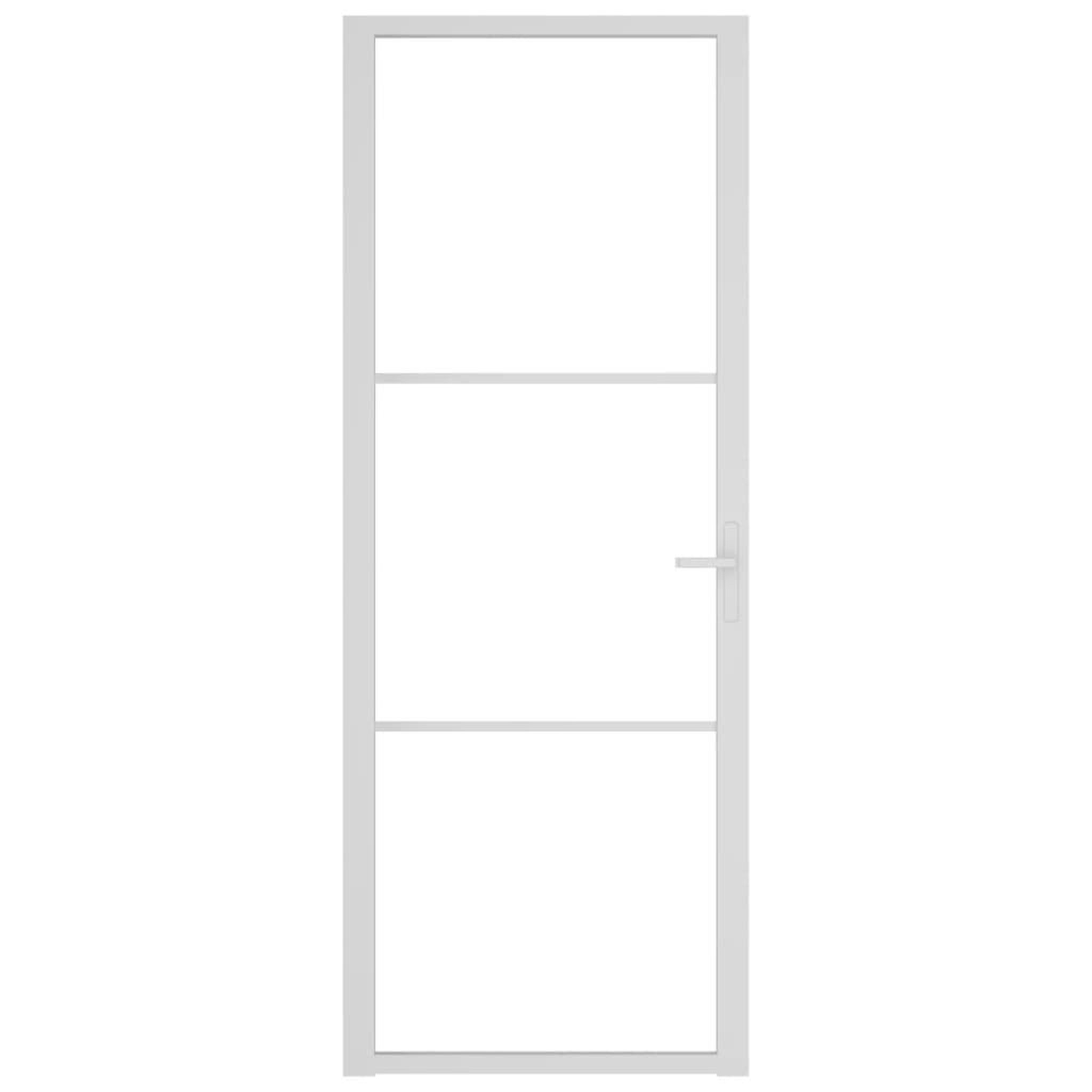 Voir la diapositive 3 : VIDAXL Porte interieure 76x201,5 cm Blanc Verre ESG et aluminium