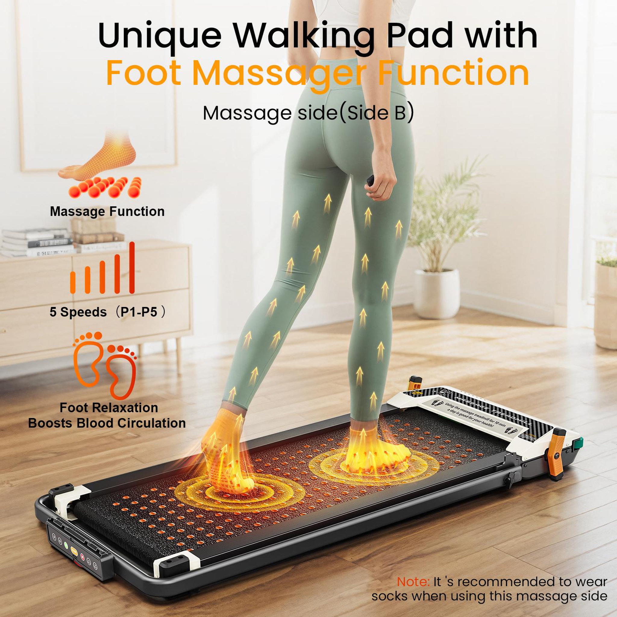 Voir la diapositive 4 : AKLUER Tapis de course sous bureau 2 en 1 akluer 520a-b – tapis de course compact pour la marche et la course