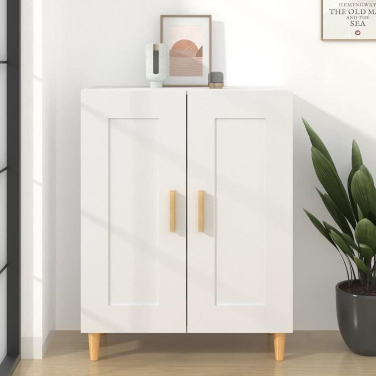 VIDAXL Buffet Blanc 69,5x34x90 cm Bois d ingénierie