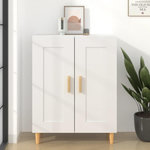 VIDAXL Buffet Blanc 69,5x34x90 cm Bois d ingénierie