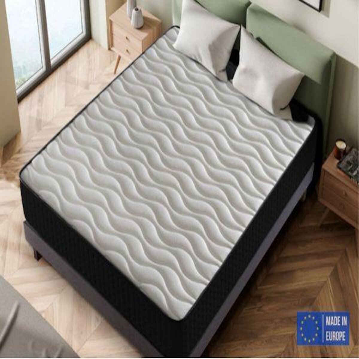 DAGOSTINO HOME Matelas 90x190 - 30cm Epaisseur - Mousse HR Très Ferme | Double Face (Été-Hiver) | Soutien Équilibré, Parfait et Tonique