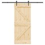 Voir la diapositive 1 : VIDAXL Porte coulissante et kit de quincaillerie 85x210 cm pin massif